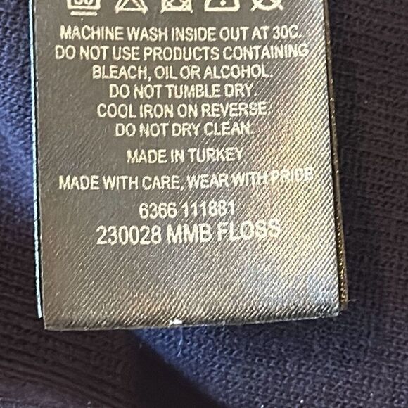 TED BAKER Floss Quarter Zip Pullover Navy size XL US 5EU Modal Stretch - Picture 8 of 9